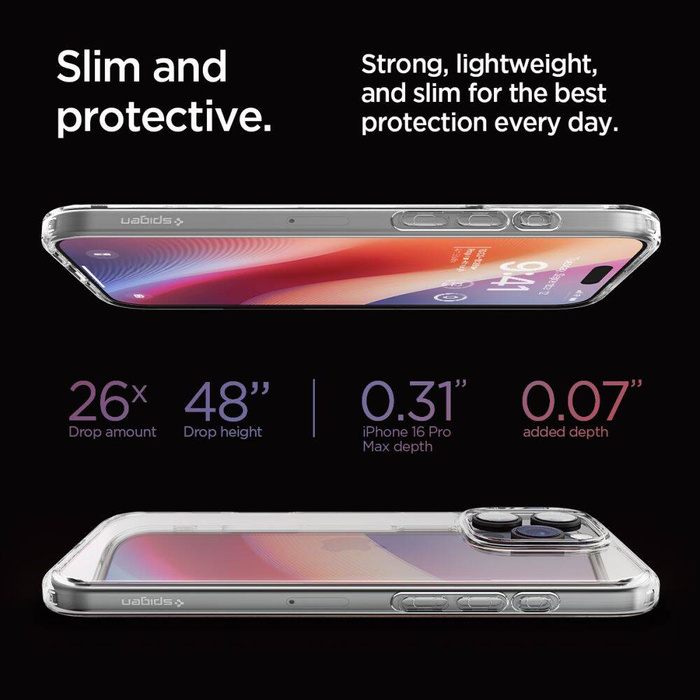 ETUI SPIGEN ULTRA HYBRID IPHONE 16 PRO MAX CRYSTAL CLEAR