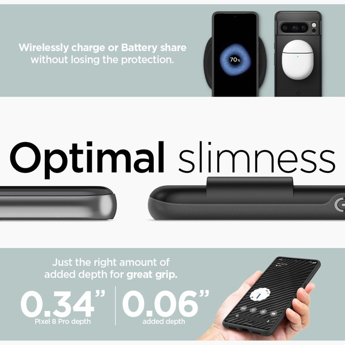 Etui Spigen Thin Fit Google Pixel 8 Pro Black Case