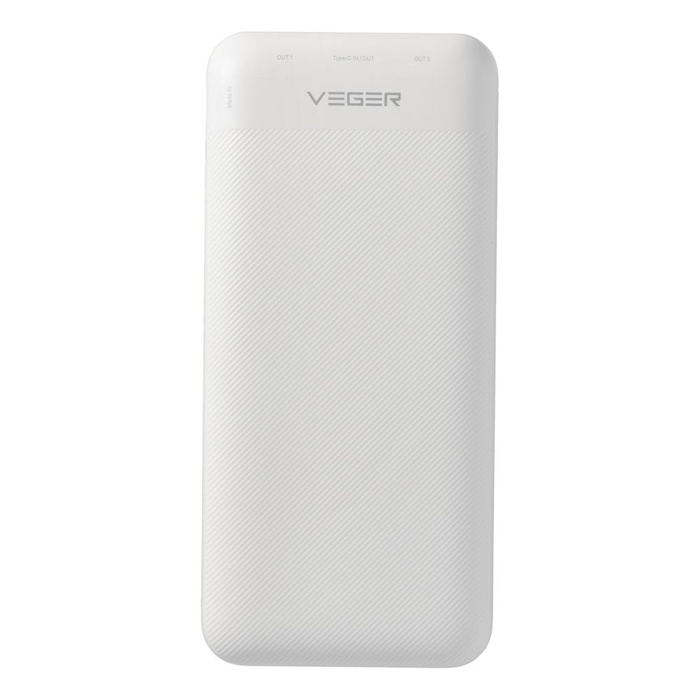 VEGER powerbank 20 000 mAh PD QC3.0 2A 20W L20S (VP2039PD / W2039PD) biały