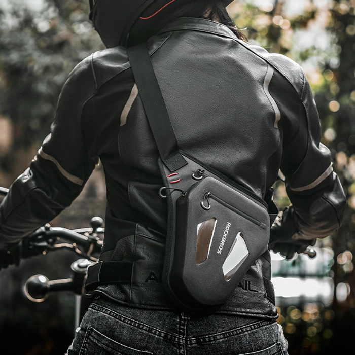 Torba motocyklowa Rockbros na nogę, udo, pas, ramię - czarna