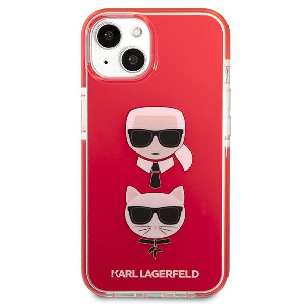 Etui KARL LAGERFELD Apple iPhone 13 Mini Karl&Choupette Head Czerwony Hardcase