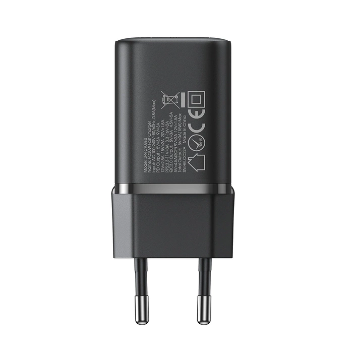 Szybka ładowarka sieciowa Joyroom JR-TCF08EU Speed Series 30W USB-A / USB-C PD/QC/AFC/FCP - czarna