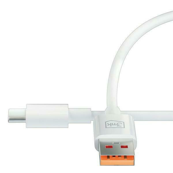 3MK Hyper Cable USB-A to USB-C 5A 60W 1.2m biały/white
