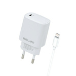 Beline Ład. siec. 1x USB-C 20W + kabellightning biała /white PD3.0  BLNCW20L