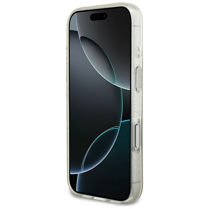 Etui Guess IML Glitter Pearl Strap       MagSafe do iPhone 17 Pro Max przezroczysty