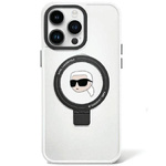 Etui Karl Lagerfeld KLHMP15XHMRSKHH iPhone 15 Pro Max 6.7" biały/white hardcase Ring Stand Karl Head MagSafe Case