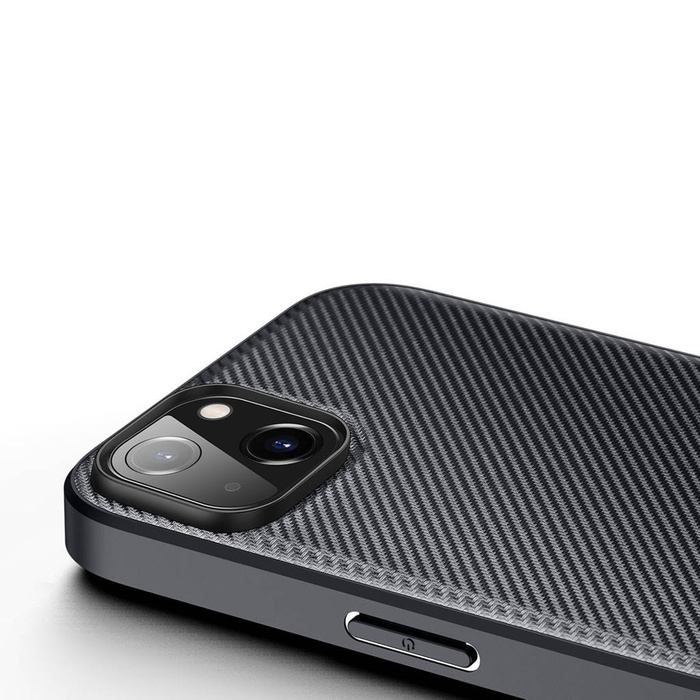 Dux Ducis Fino etui pokrowiec pokryty nylonowym materiałem iPhone 14 Max czarny