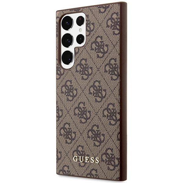 Etui Guess GUHCS23LG4GFBR S23 Ultra S918 brązowy/brown hard case 4G Metal Gold Logo Case