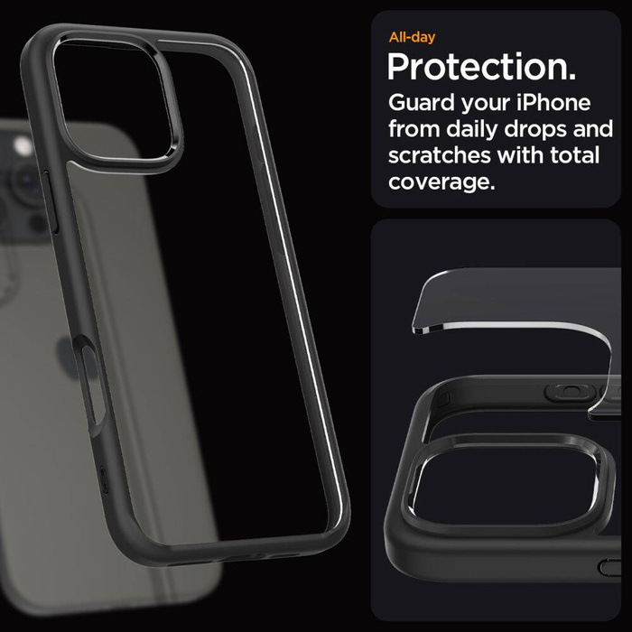 ETUI SPIGEN ULTRA HYBRID IPHONE 16 PRO MATTE BLACK