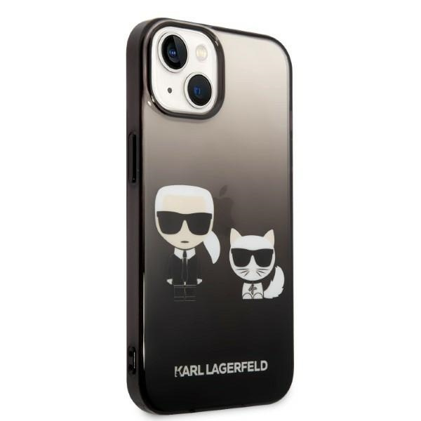 Etui KARL LAGERFELD Apple iPhone 14 Plus Gradient Ikonik Karl & Choupette Czarny Hardcase