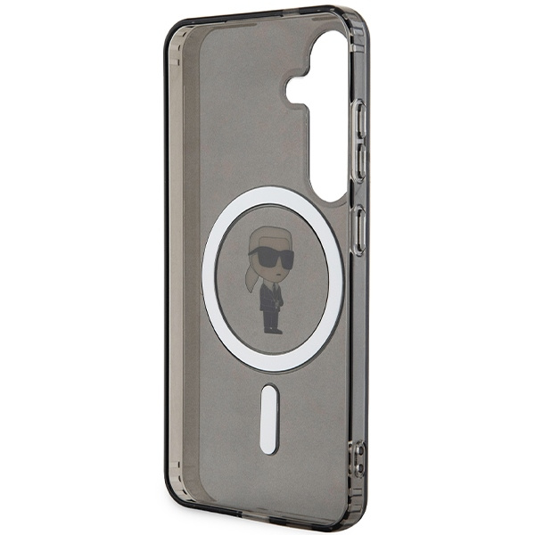 Etui Karl Lagerfeld KLHMS24SHFCKNOK S24 S921 czarny/black hardcase IML Ikonik MagSafe Case