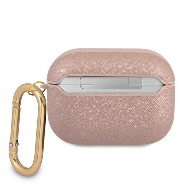 Etui GUESS Apple AirPods Pro Saffiano Script Metal Collection Różowy Case