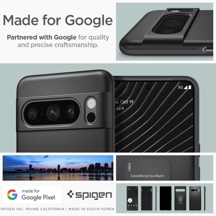 Etui Spigen Thin Fit Google Pixel 8 Pro Black Case
