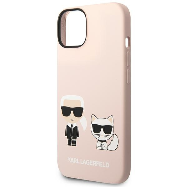 Etui KARL LAGERFELD Apple iPhone 14 Plus Silicone Karl & Choupette Magsafe Jasnoróżowy Hardcase