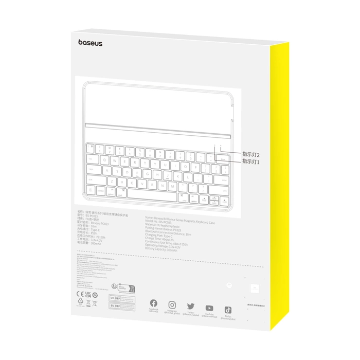 Etui Magnetyczne etui z klawiaturą Baseus Brilliance Pad Pro12.9"  (czarne)