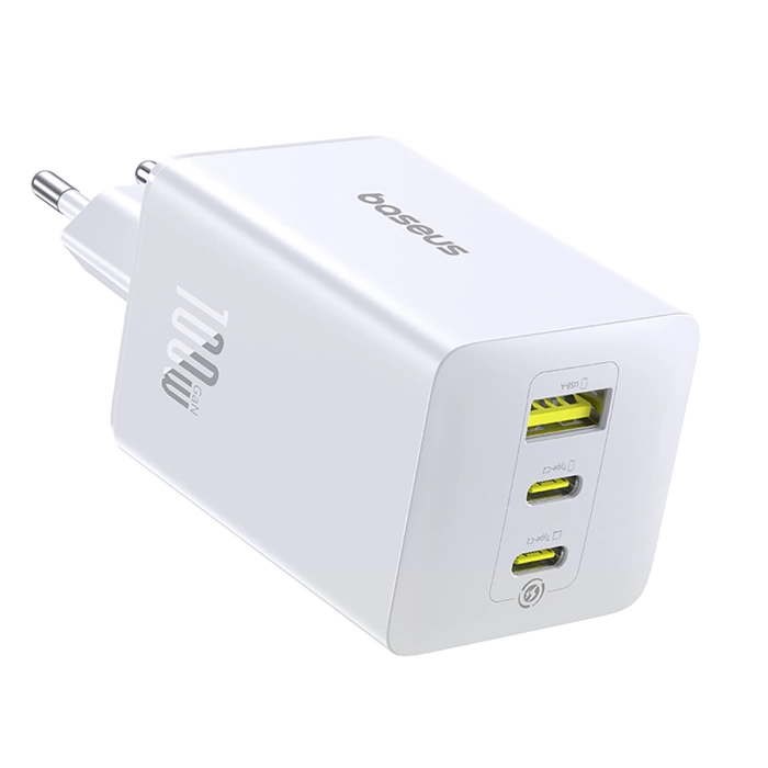 Ładowarka sieciowa Baseus EnerFill FE11 2 x USB-C / USB-A 100W - biała