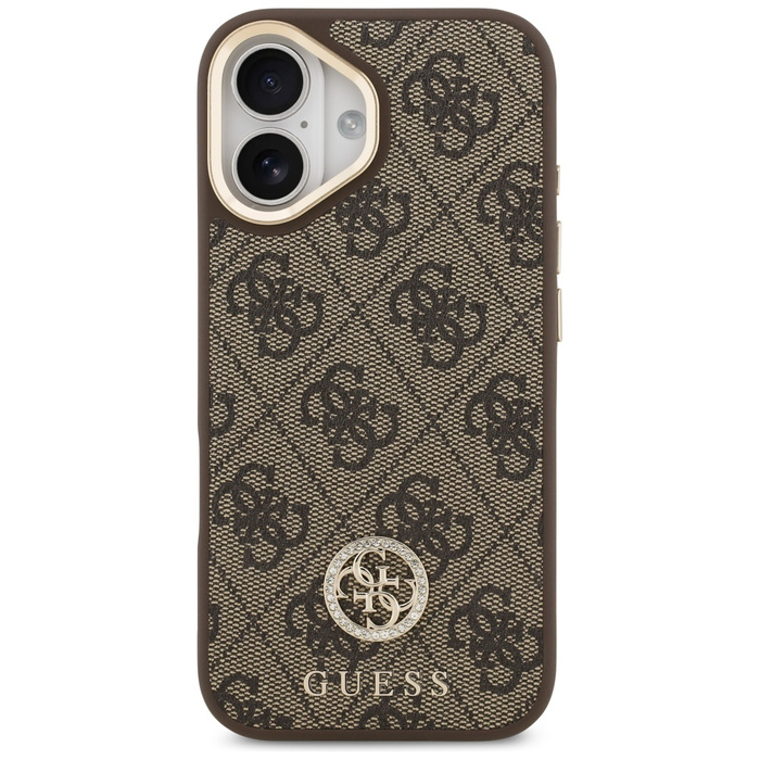 Etui Guess 4G Strass Logo MagSafe do     iPhone 17 brązowy