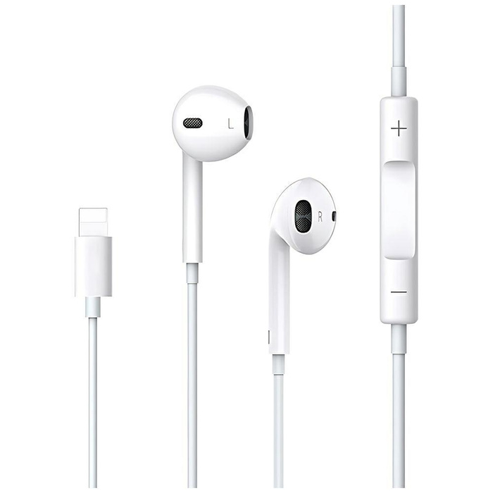 Słuchawki Stereo USAMS Apple iPhone 7 8 X XS XS Max XR Lightning Biały