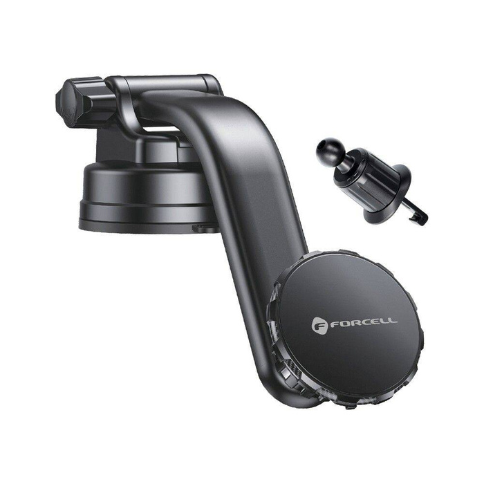 Uchwyt na telefon do samochodu magnetyczny Forcell F-Grip MagLuxe do szyby / deski / kratki czarny