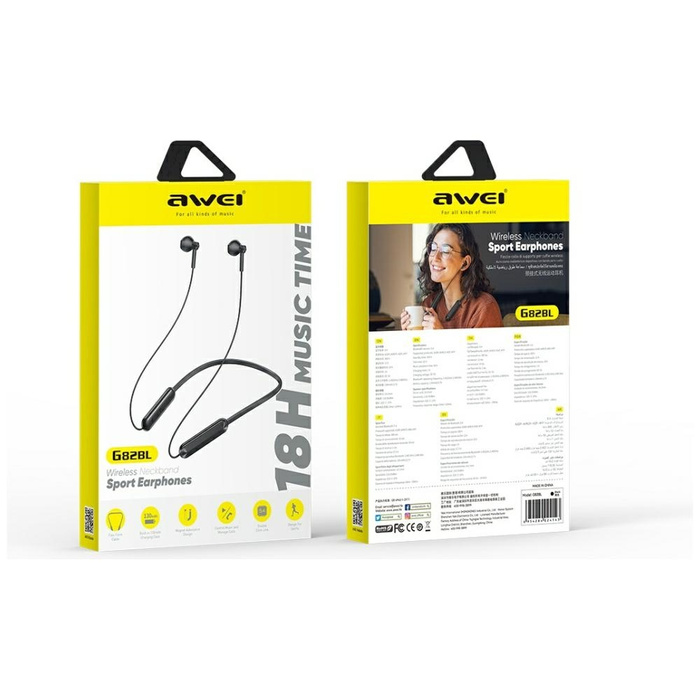 Słuchawki sportowe AWEI G82BL Bluetooth  czarny