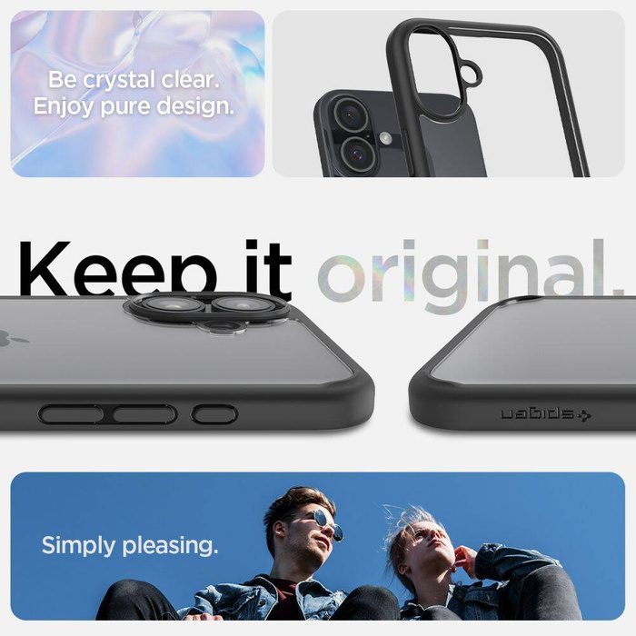 Etui SPIGEN ULTRA HYBRID IPHONE 16 PLUS MATTE BLACK