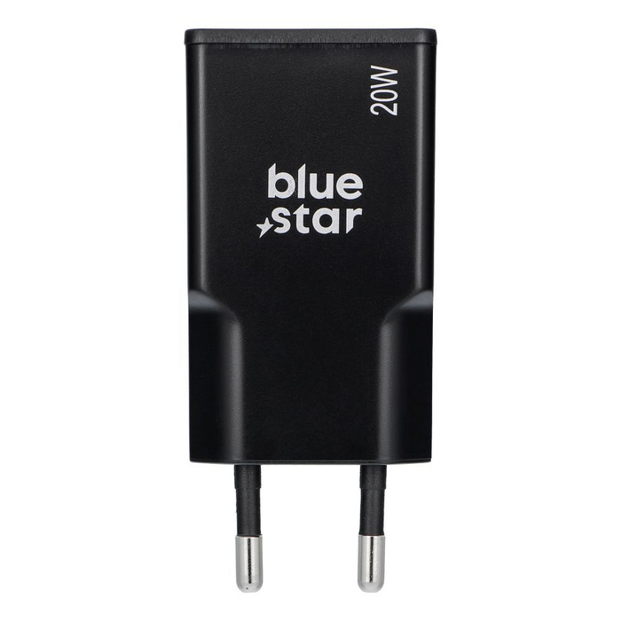 Ładowarka sieciowa do telefonu Blue Star Slim GaN 1x Typ C QC4.0 PD 3A 20W TFK-SC-20WPD czarna