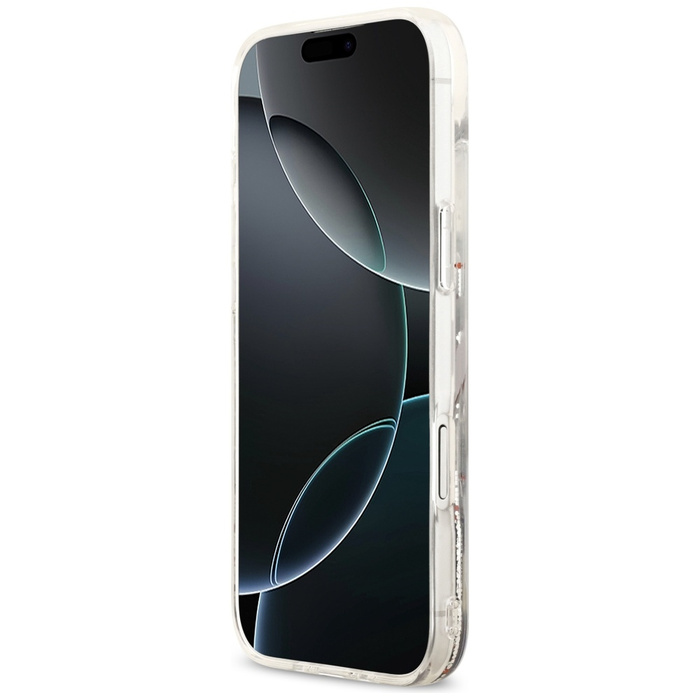 Etui Karl Lagerfeld Liquid Glitter       Choupette Logo MagSafe do iPhone Air przezroczysty