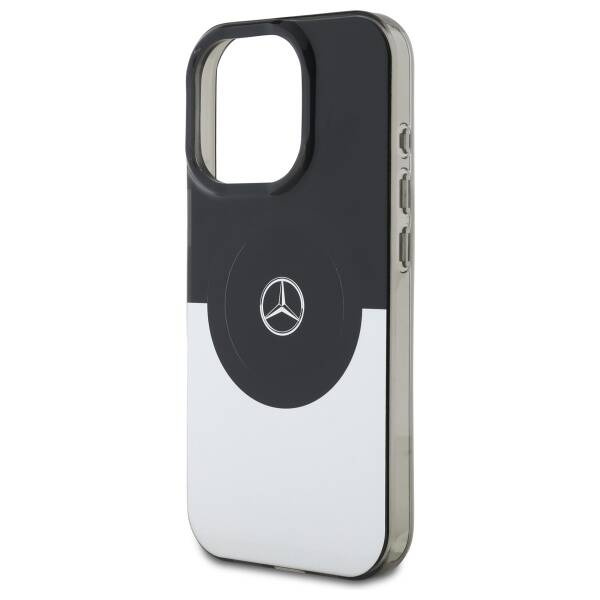 Etui Mercedes iPhone 16 Pro    6.3" czarny srebrny/black silver hardcase Doubel Layer BiColor MagSafe
