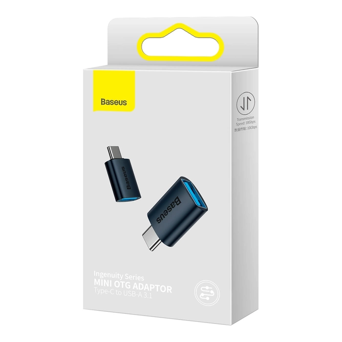 ADAPTER OTG USB Baseus Ingenuity Series przejściówka adapter z USB Typ C do USB-A 3.2 gen 1 niebieski (ZJJQ000003)