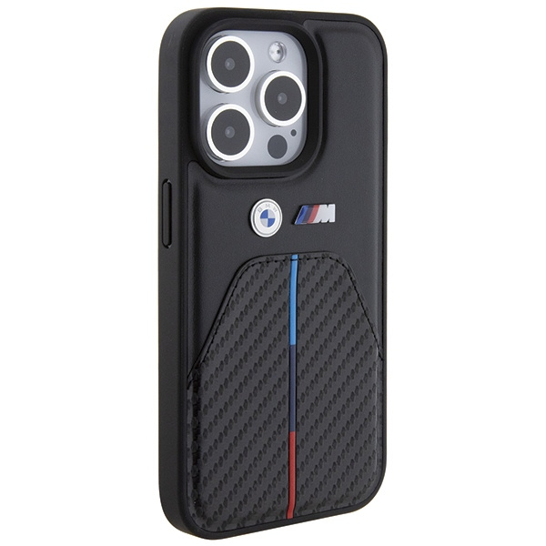 Etui Bmw Bmhcp15l22nstb Iphone 15 Pro 6.1" Czarny/black Stamped Tricolor Stripe Case