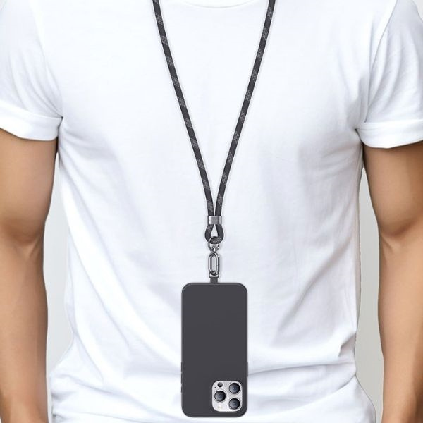 USAMS Uniwersalna smycz do telefonu 1,6m szary/grey ZB316GS01 (US-ZB316)