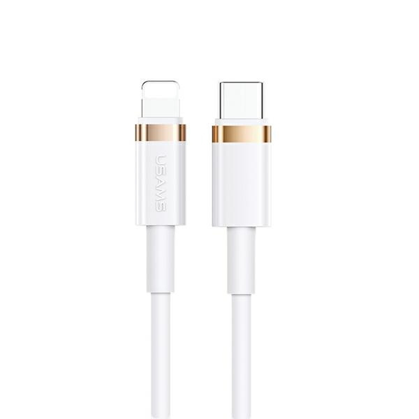 Kabel USAMS USB-C Apple Lightning U63 PD 1,2m Fast Charge 20W SJ484USB02 US-SJ484 Biały