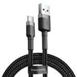 Baseus Cafule Cable wytrzymały nylonowy kabel przewód USB / USB-C QC3.0 3A 0,5M czarno-szary (CATKLF-AG1) Baseus Cafule Cable wytrzymały nylonowy kabel przewód USB / USB-C QC3.0 3A 0,5M czarno-szary (CATKLF-AG1)