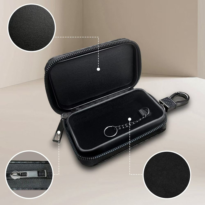 KLATKA FARADAYA TECH-PROTECT KLR300 POUCH KEYLESS RFID SIGNAL BLOCKER CASE CARBON