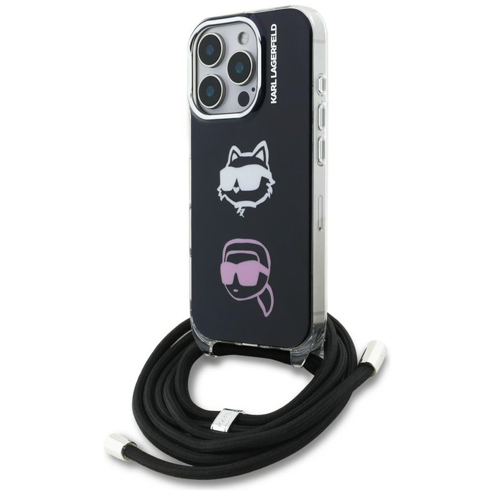 Etui Karl Lagerfeld IML Crossbody        Karl&Choupette Head do iPhone 16 Pro Max czarny