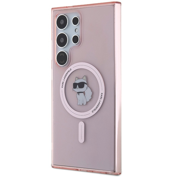 Etui Karl Lagerfeld KLHMS24LHFCCNOP S24 Ultra S928 różowy/pink hardcase IML Choupette MagSafe Case