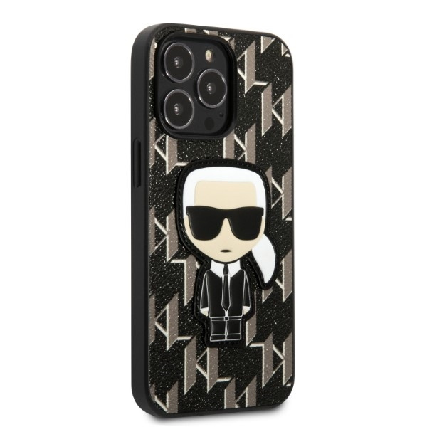 Etui Karl Lagerfeld iPhone 13 Pro / 13 6,1" Hardcase Czarny/black Monogram Ikonik Patch Case