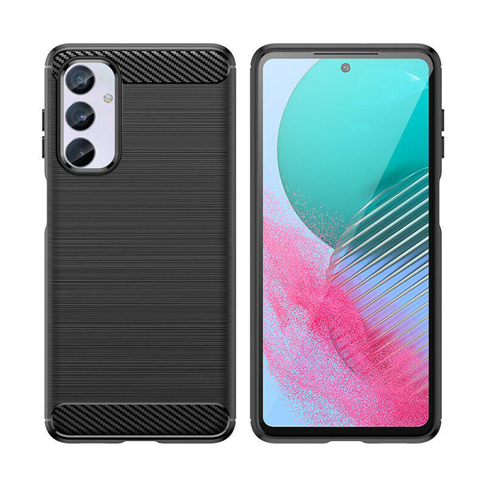 Etui Elastyczne etui wzór karbon do Samsung Galaxy M54 Carbon Case - czarne Case