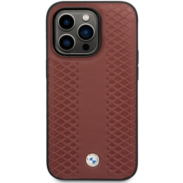 Etui BMW BMHCP14L22RFGR iPhone 14 Pro 6,1" burgundowy/burgundy Leather Diamond Pattern