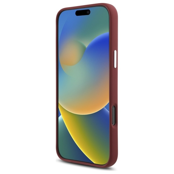 Etui Mercedes iPhone 16 Pro Max 6.9" czerwony/red hardcase Silicone White Stripe MagSafe