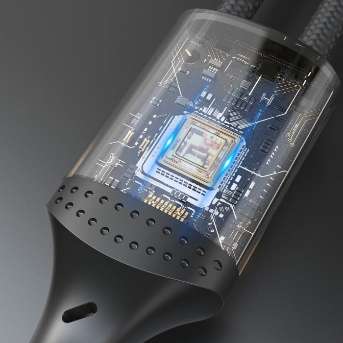 Kabel Dudao L3CC USB-C - USB-C 60W 2m w oplocie - czarny