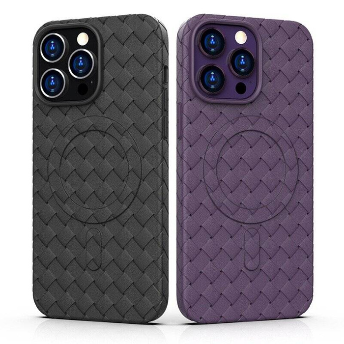 Etui Plecione etui MagSafe Woven Case do iPhone 15 Pro - czarne Case