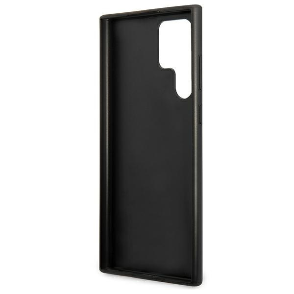 Etui GUESS Samsung Galaxy S22 Ultra 4G Metal Gold Logo Szary Hardcase