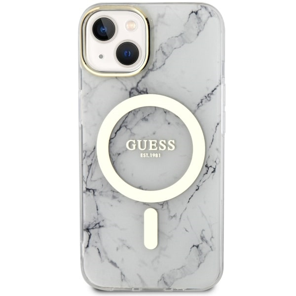 Etui Guess GUHMP14MPCUMAH iPhone 14 Plus 6.7" biały/white hardcase Marble MagSafe Case