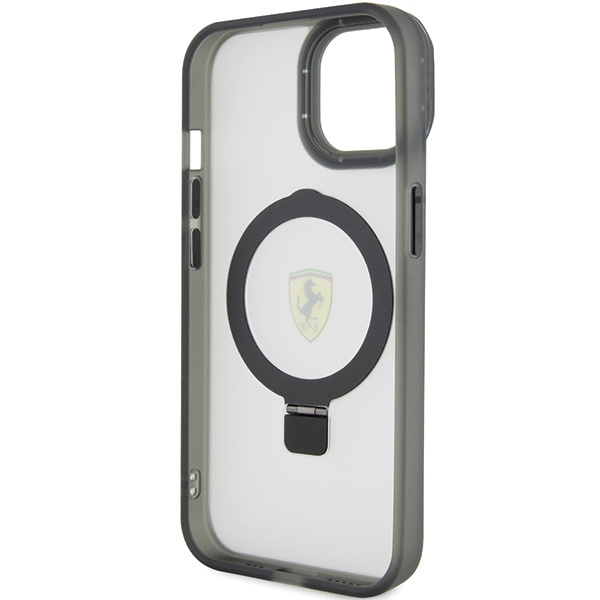 Etui Ferrari FEHMP15SUSCAK iPhone 15 6.1" czarny/black hardcase Ring Stand 2023 Collection MagSafe Case