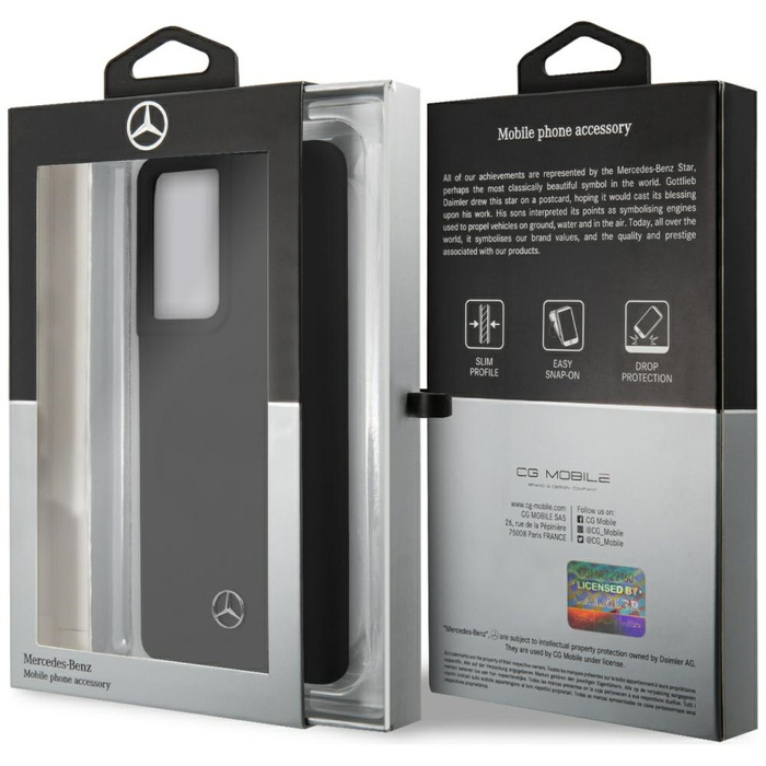 Etui MERCEDES Samsung Galaxy S21 Ultra Silicone Line MEHCS21LSILBK Czarny Hardcase