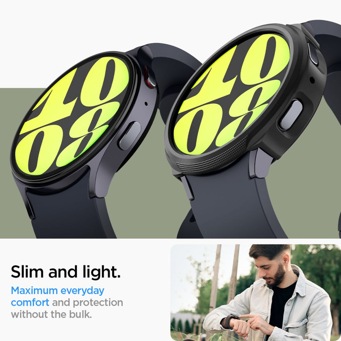 ETUI SPIGEN LIQUID AIR SAMSUNG GALAXY WATCH 7 (44 MM) MATTE BLACK