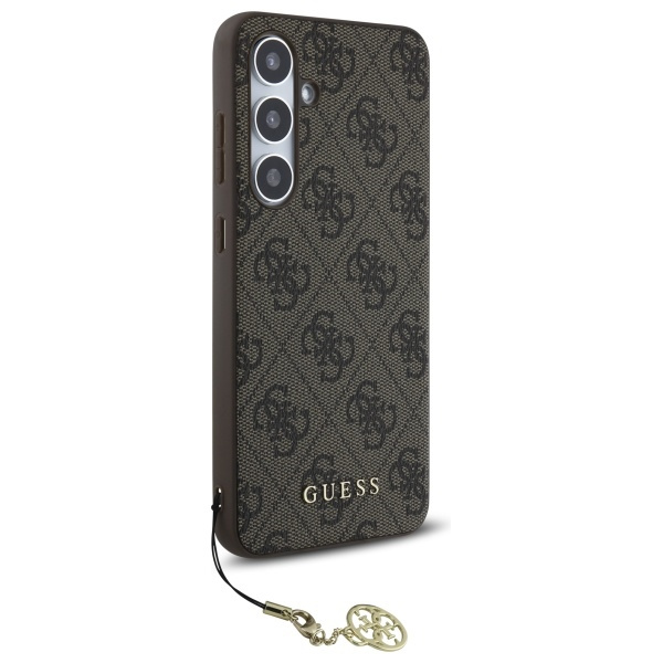 Etui Guess Samsung S24 FE brazowy/brown hardcase 4G Charms Collection