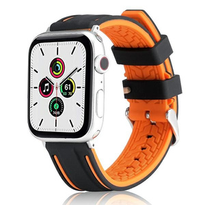 Beline pasek Apple Watch Solid Silicone42/44/45/49mm pomarańczowo-czarny orange/black