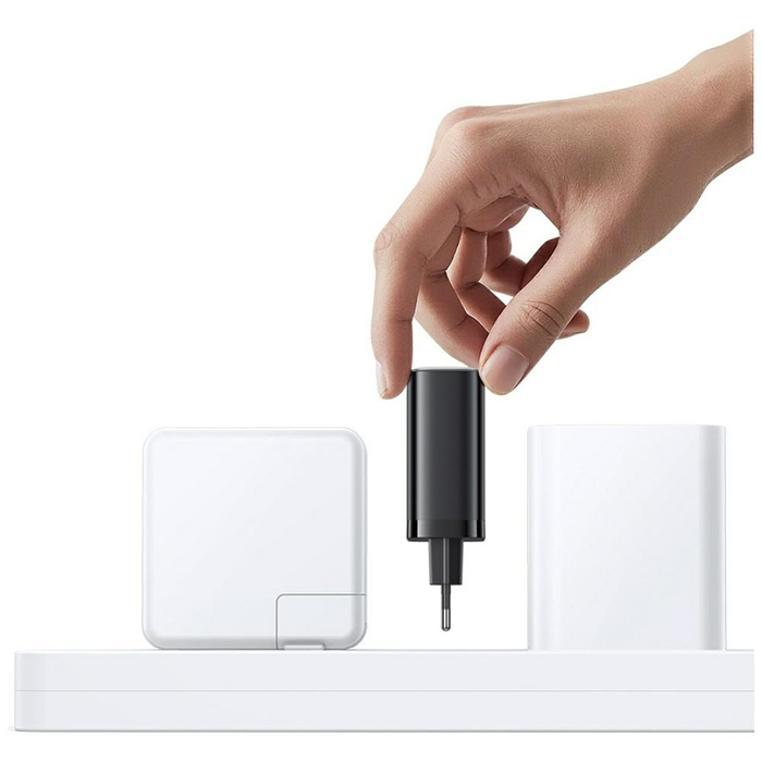 Ładowarka sieciowa USAMS Xiang Series    CC299 65W 1xUSB-C 1xUSB-A + kabel USB-C czarny